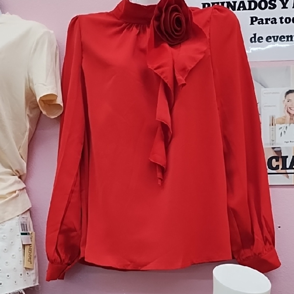 Elegant Red Women's Top